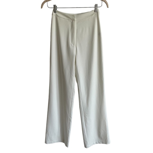 Lulus Distinct Instincts White High-Waisted Wide-Leg Trouser Pants, Size XS - Picture 6 of 12
